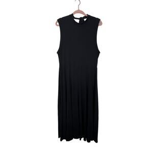 Who What Wear Black Knit Turtleneck Sleeveless Minimalist Maxi Dress XXL